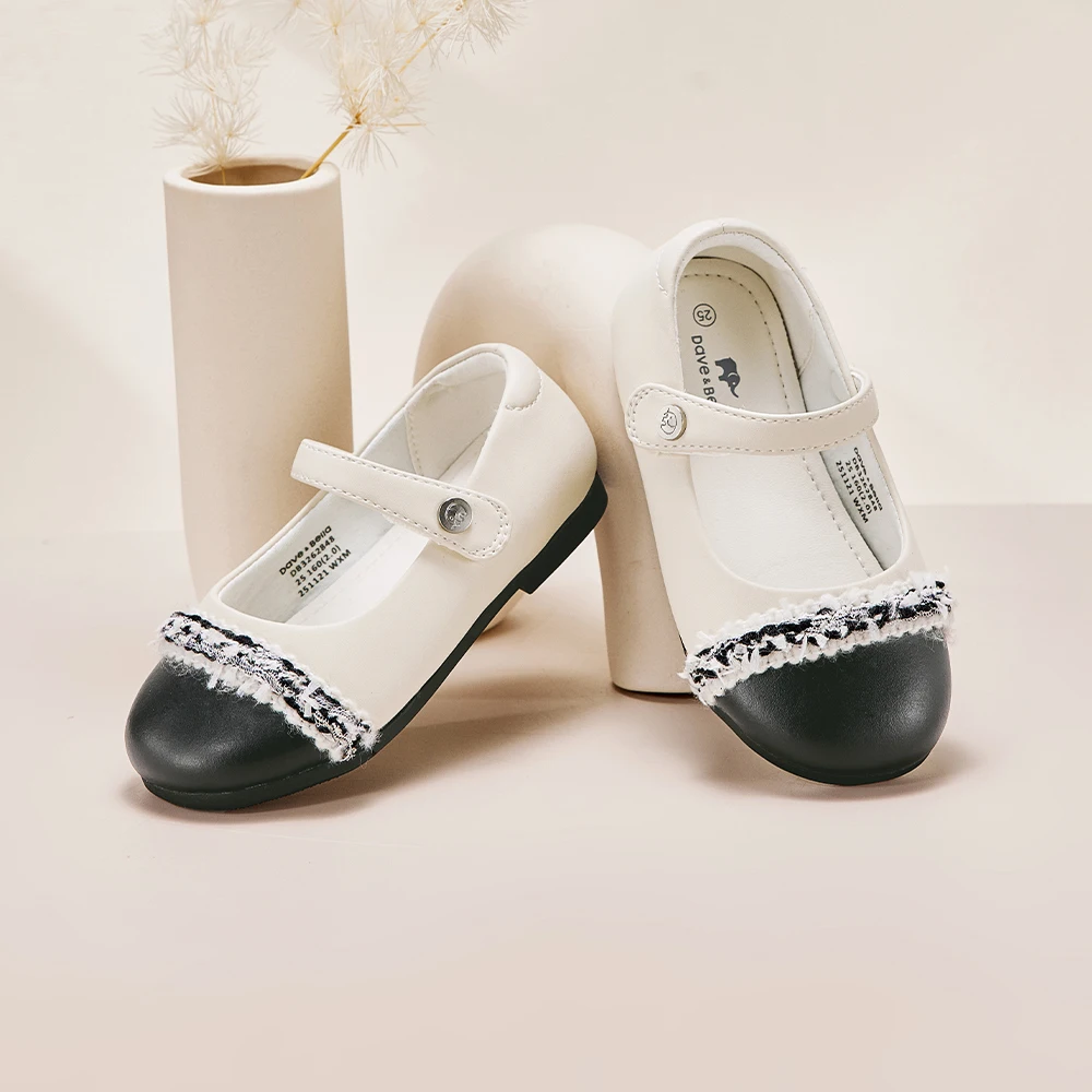 Dave Bella Kids' Flats And Dress Shoes Autumn Leather Shoes For A Girl Spring Princess Elegant Party Children Footwear DB3262848