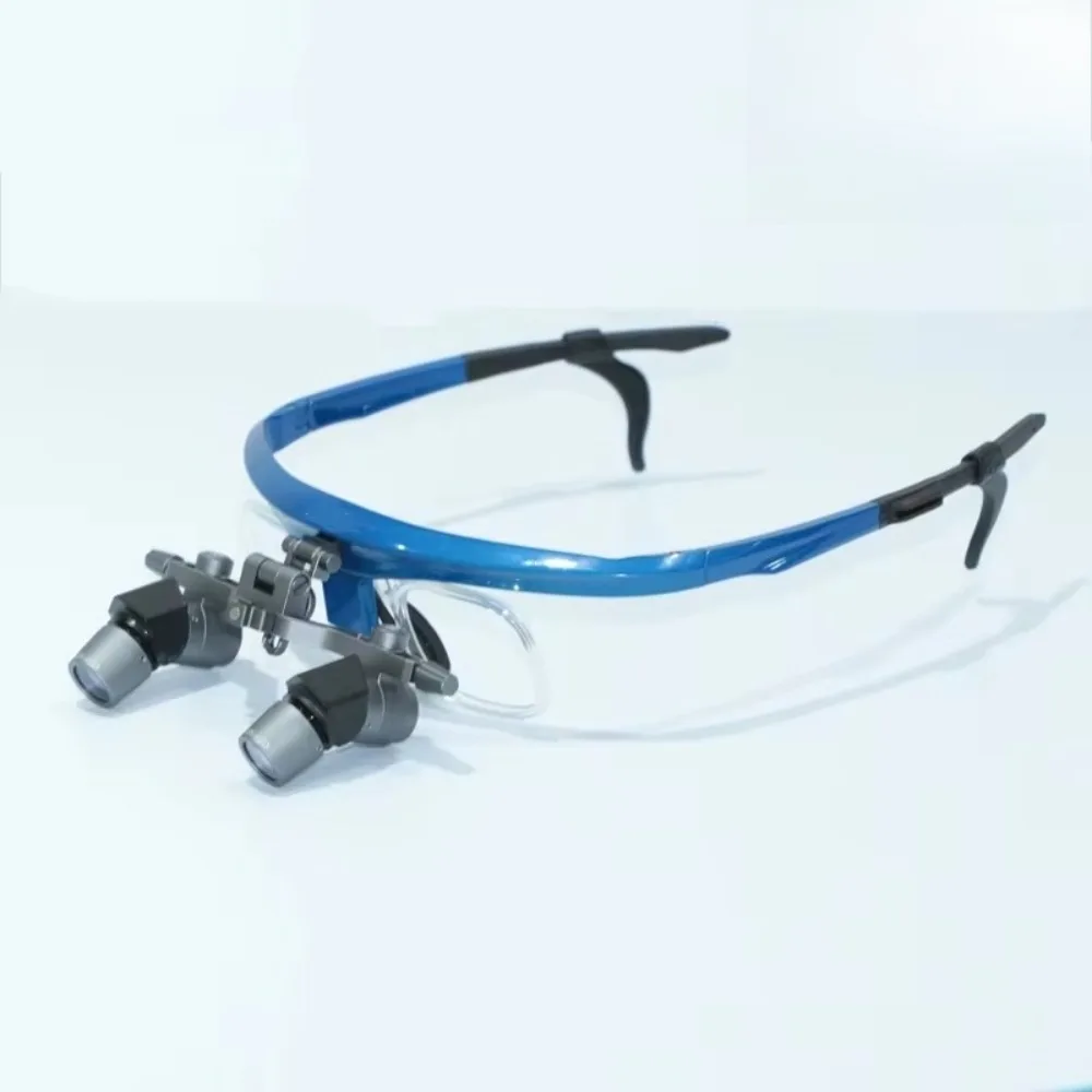 Ultra Light 60g Right Angle Medical Binocular Loupes with Detachable Headlamp, Flip up Surgical Magnifier