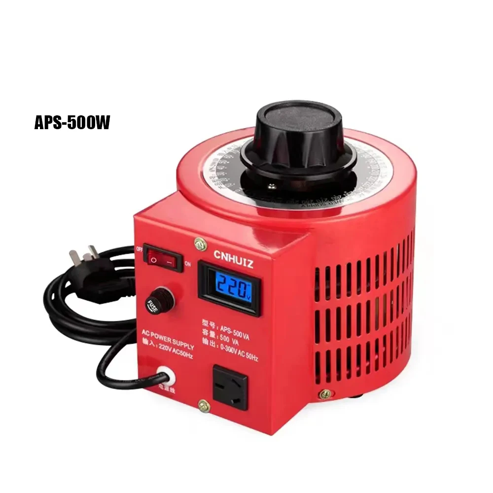 220V, 0-300V adjustable single phase regulator, carbon brush transformer, 0.5kva AC voltage regulator, 500W Y power supply