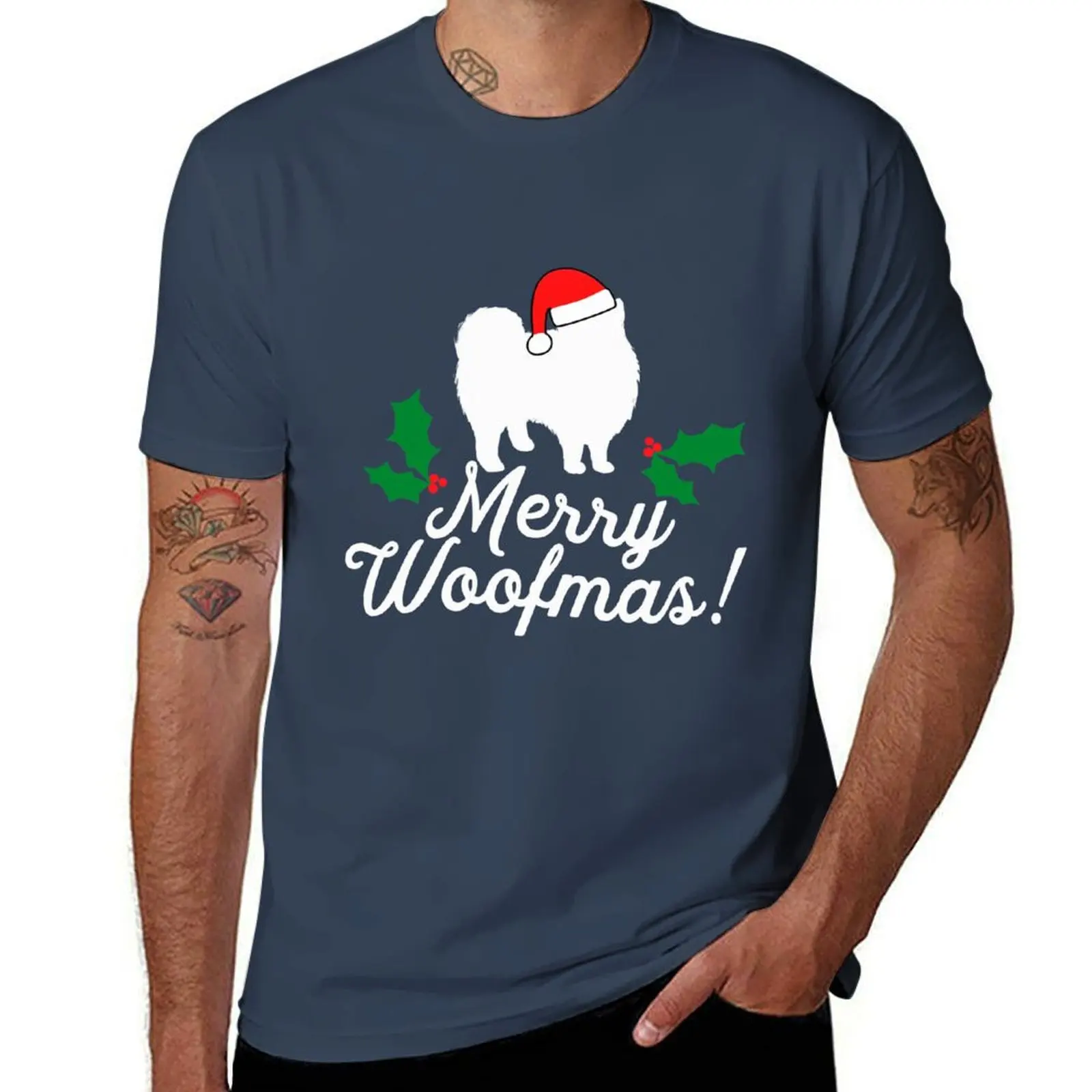 

Pomeranian Christmas T-Shirt vintage graphic t shirt vintage anime shirt Man t-shirt black t shirts for men
