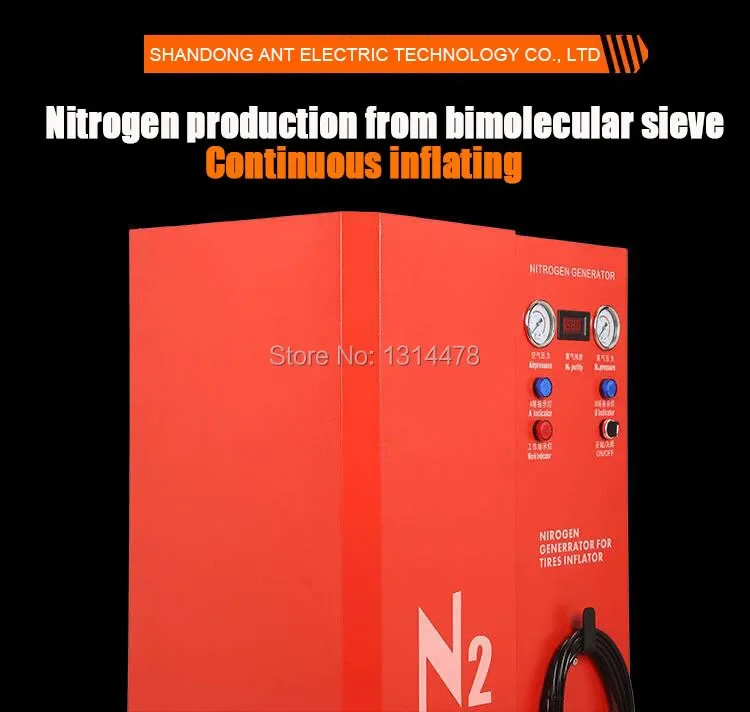 Tire Nitrogen Machine Inflator Fast Tire Inflation Pump For Wheel Repairing Support Machine 4S Shop Special Toolkit Purity 95%