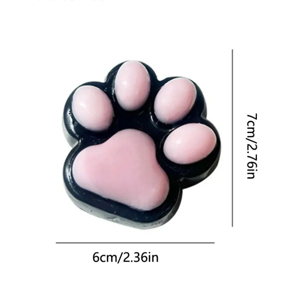 Mini TPR Cat Paw Slow Rebound Toy Vent Plush Squeeze Cat Paw Colorful Soft Cat Claw Pinch Toy Decorative