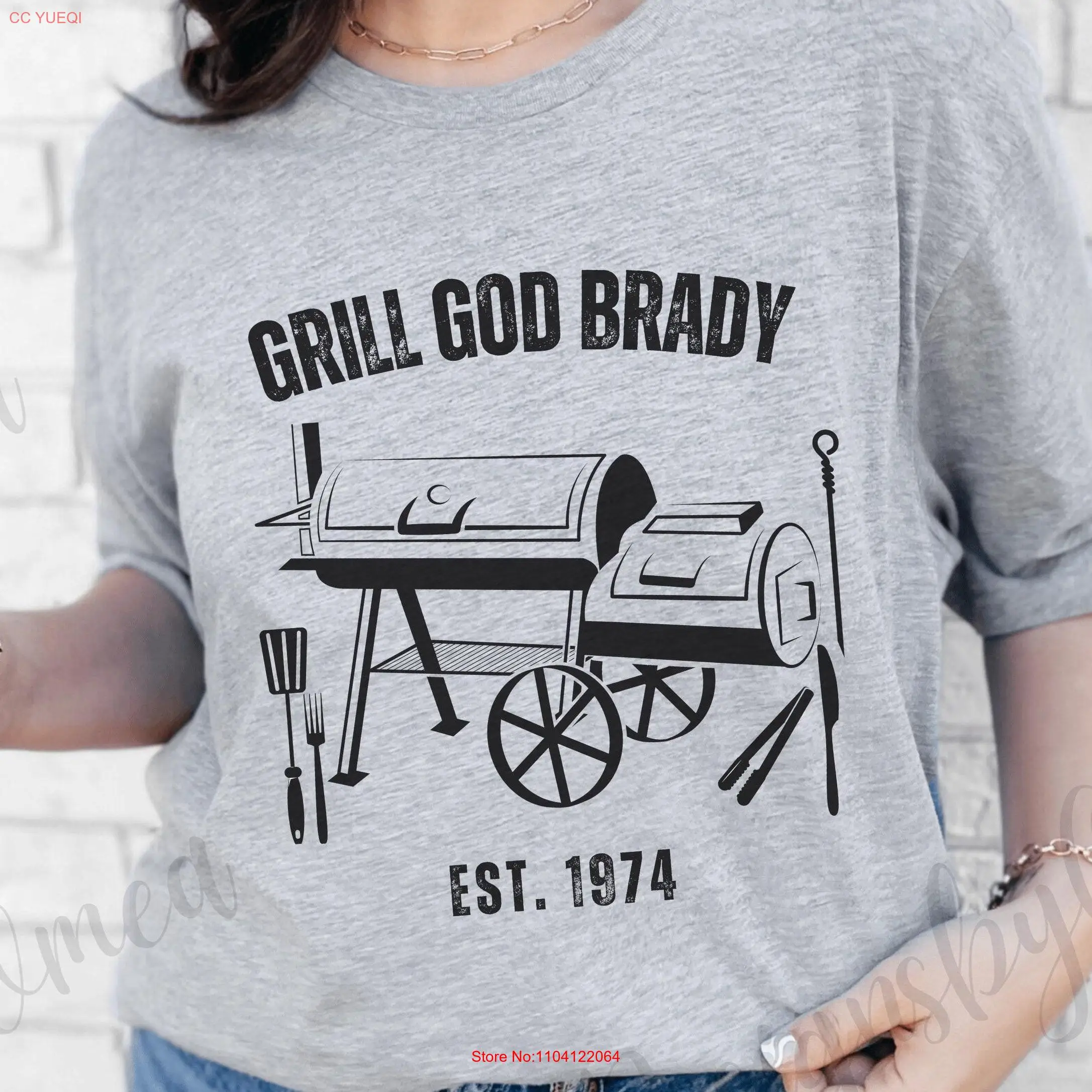 

Персонализированная футболка с семейным именем и грилем для коптильни для мужа, Дня отца, Meatsmoker, настраиваемый гриль