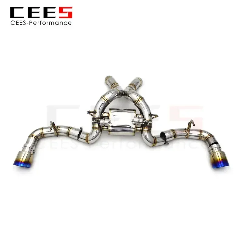 CEES Valved Rear Section for Mclaren 540 Coupe/540C/570S/570GT 3.8T 2015+ Stainless Steel Race Muffler Exhaust Pipe Axle Catback