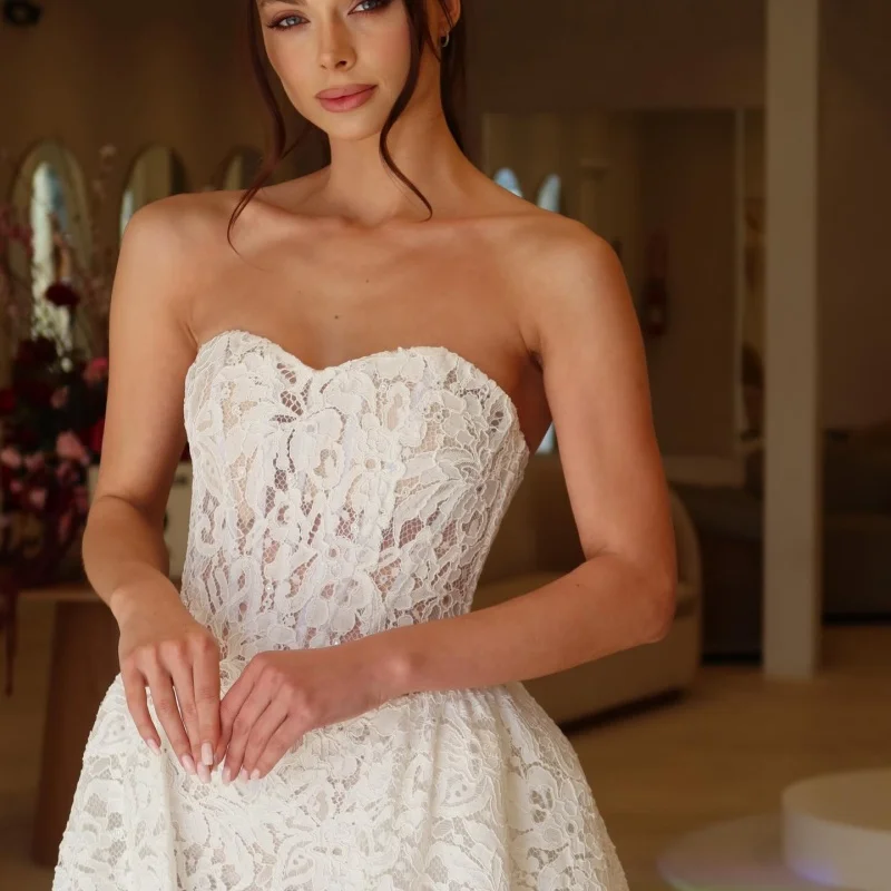 

Ivory White Sweetheart Ball Gown Wedding Dress With Decoration Mermaid Skirt Detachable Train Bridal Gowns Customized