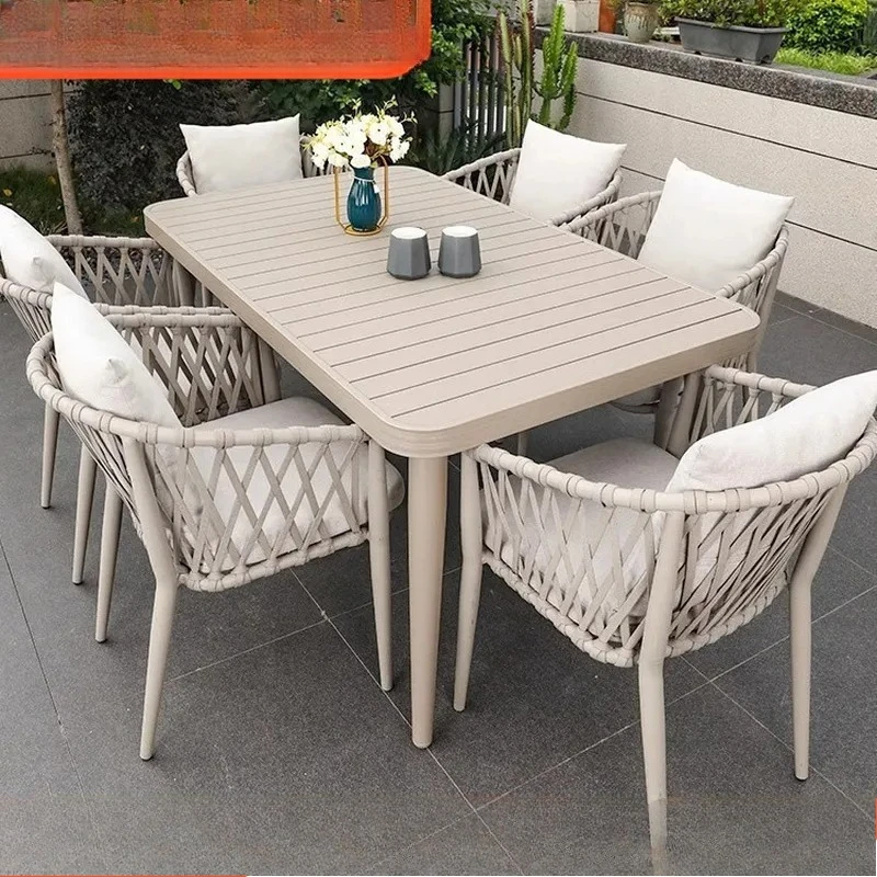 Outdoor Folding Table Aluminum Alloy Portable Camping Picnic Furniture for Garden Balcony Terrace Hotel Courtyard Space