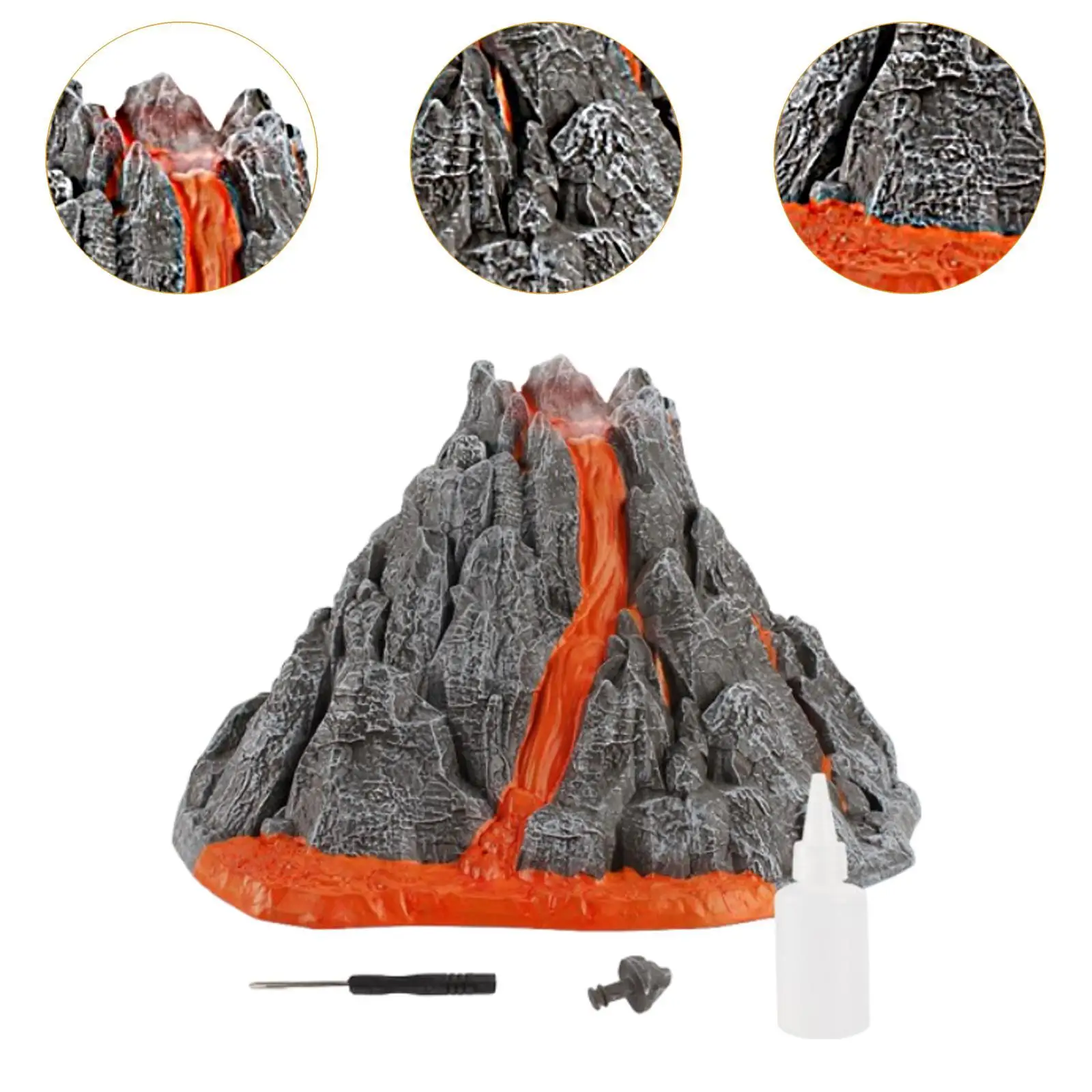 Volcano Model Toy Realistic Simulated Active Volcano for Ages 4 5 6 Kids