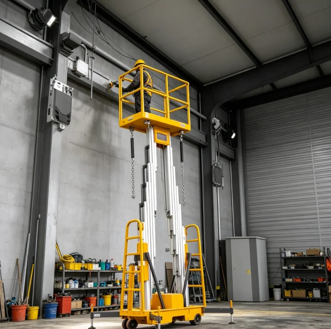 4m 8m 10m 12m 14m Hydraulic Aluminum Alloy Lift Double Column Mobile Lifting Platform One Person Aerial Work Table