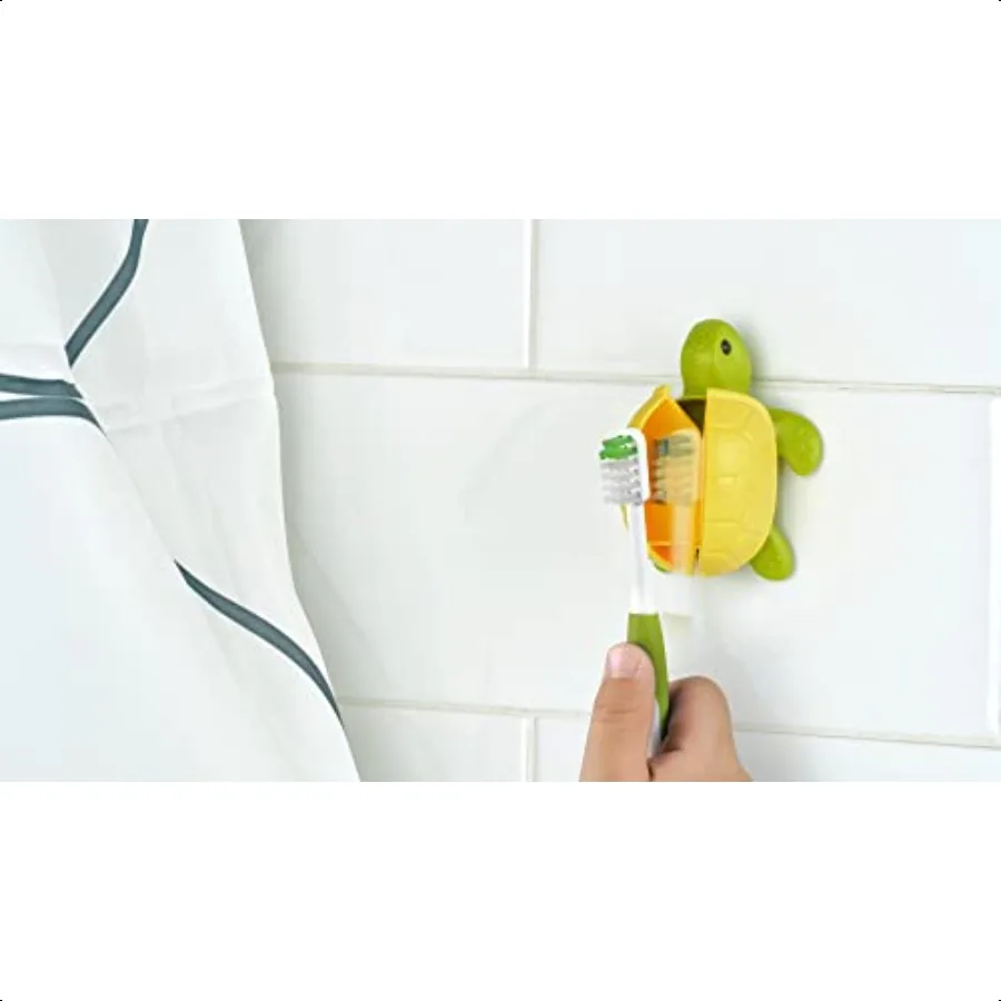 متعة الحيوان السلاحف غطاء فرشاة الأسنان حامل فرشاة الأسنان مع غطاء حامل فرشاة الأسنان للحمامات شفط كأس حامل فرشاة الأسنان