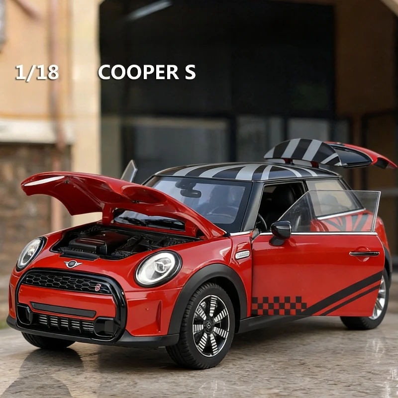 

1:18 MINI COOPER S Simulated Car Alloy Diecast Model Car Classic Ornaments Enthusiasts Collection Gifts Toy