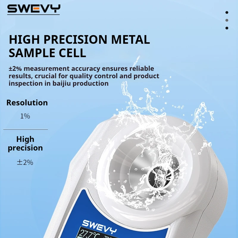 SWEVY SW80S/SW85S مقياس تركيز الكحول الصناعي عالي الدقة مقياس تركيز الكحول كاشف محتوى الكحول #5