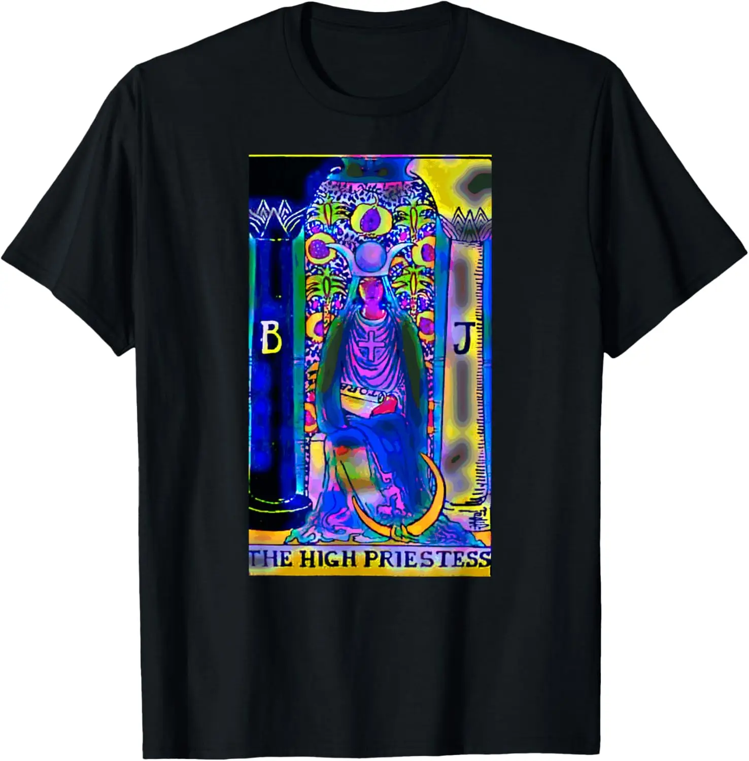 High Priestess Tarot Card Bold Psychic Occult T-Shirt