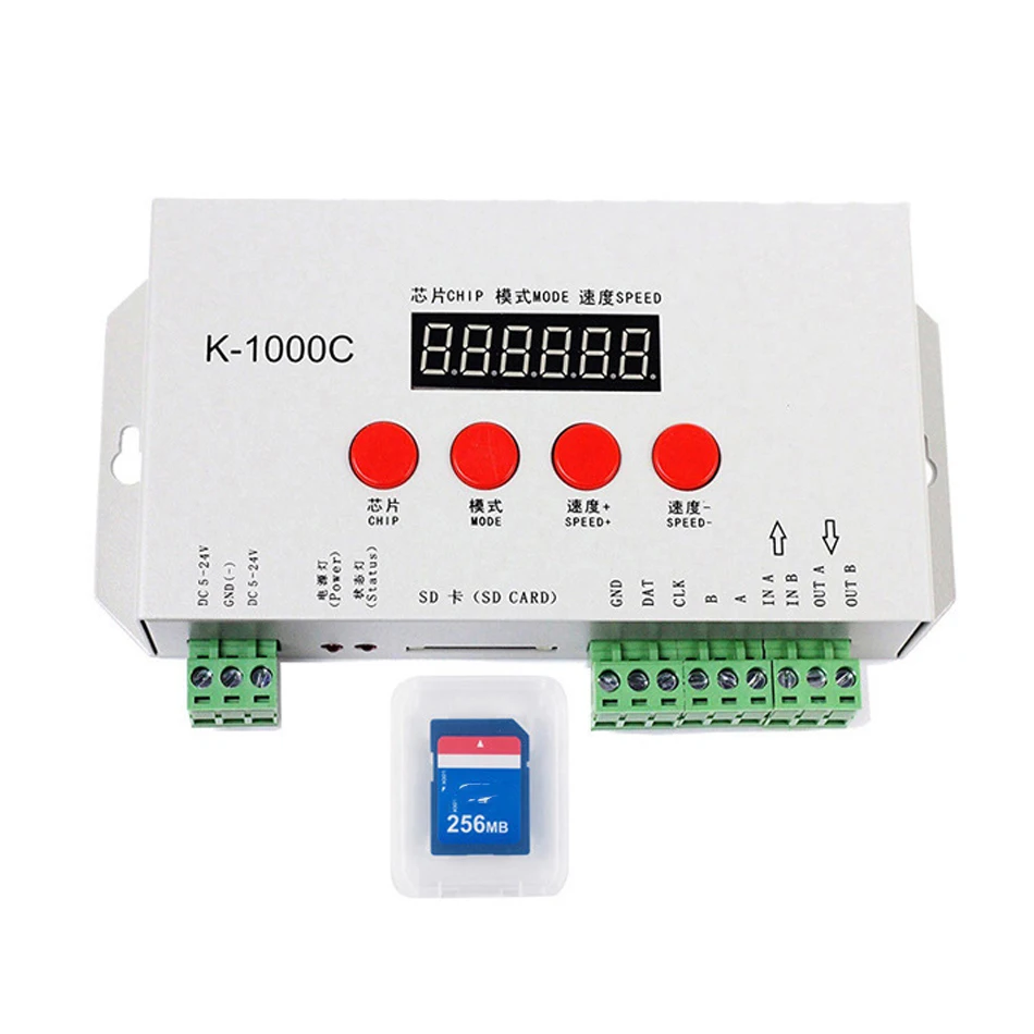 led Pixel contorller  K-1000C,K-4000 K-8000C T-790K  SK6812 WS2812B WS2811 WS2818 WS2813 WS2801 LED Pixels Program Controller