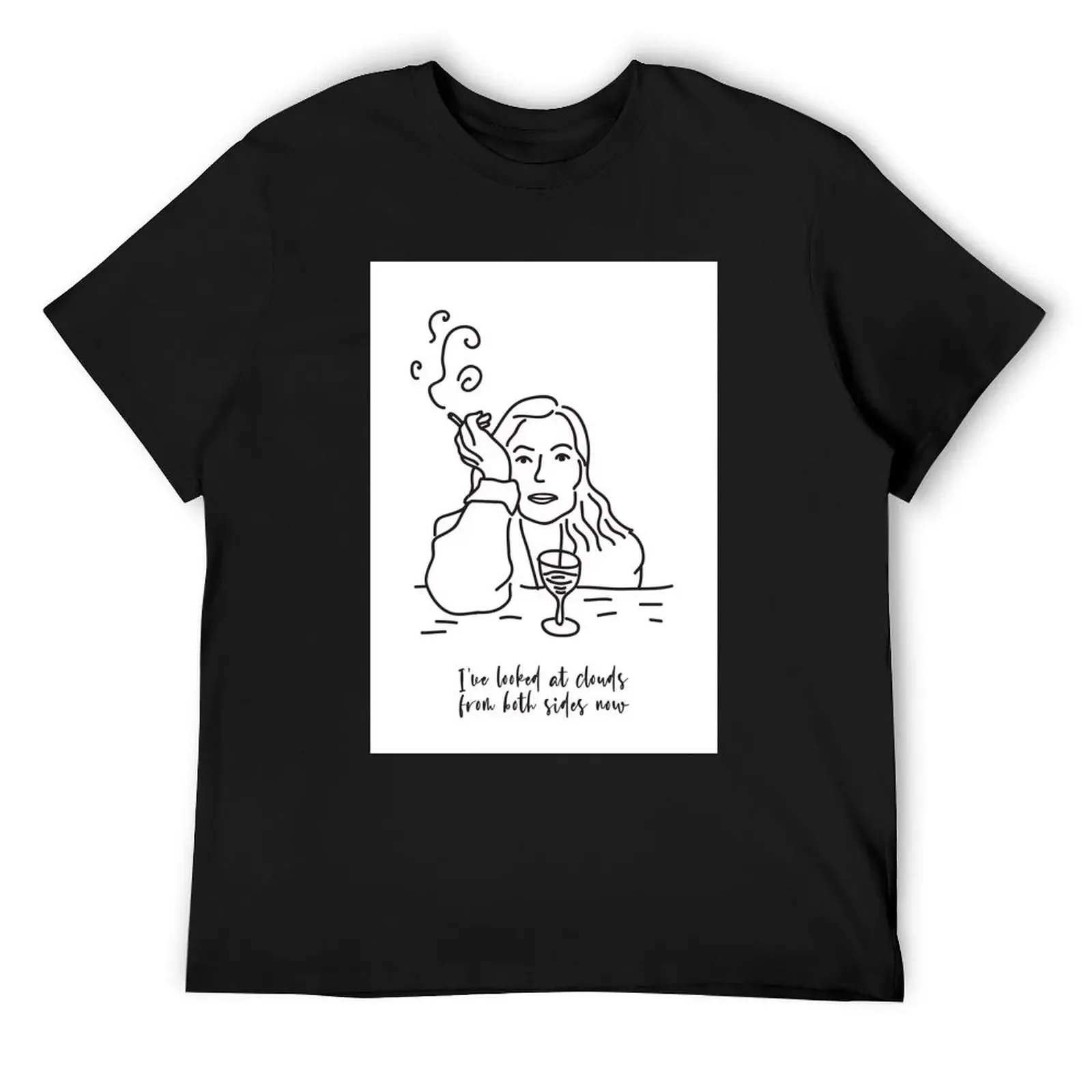 

Joni Mitchell Poster - Joni Mitchell print, Minimalist art, Line art, both sides now lyrics T-Shirt sports fans mens t shirt