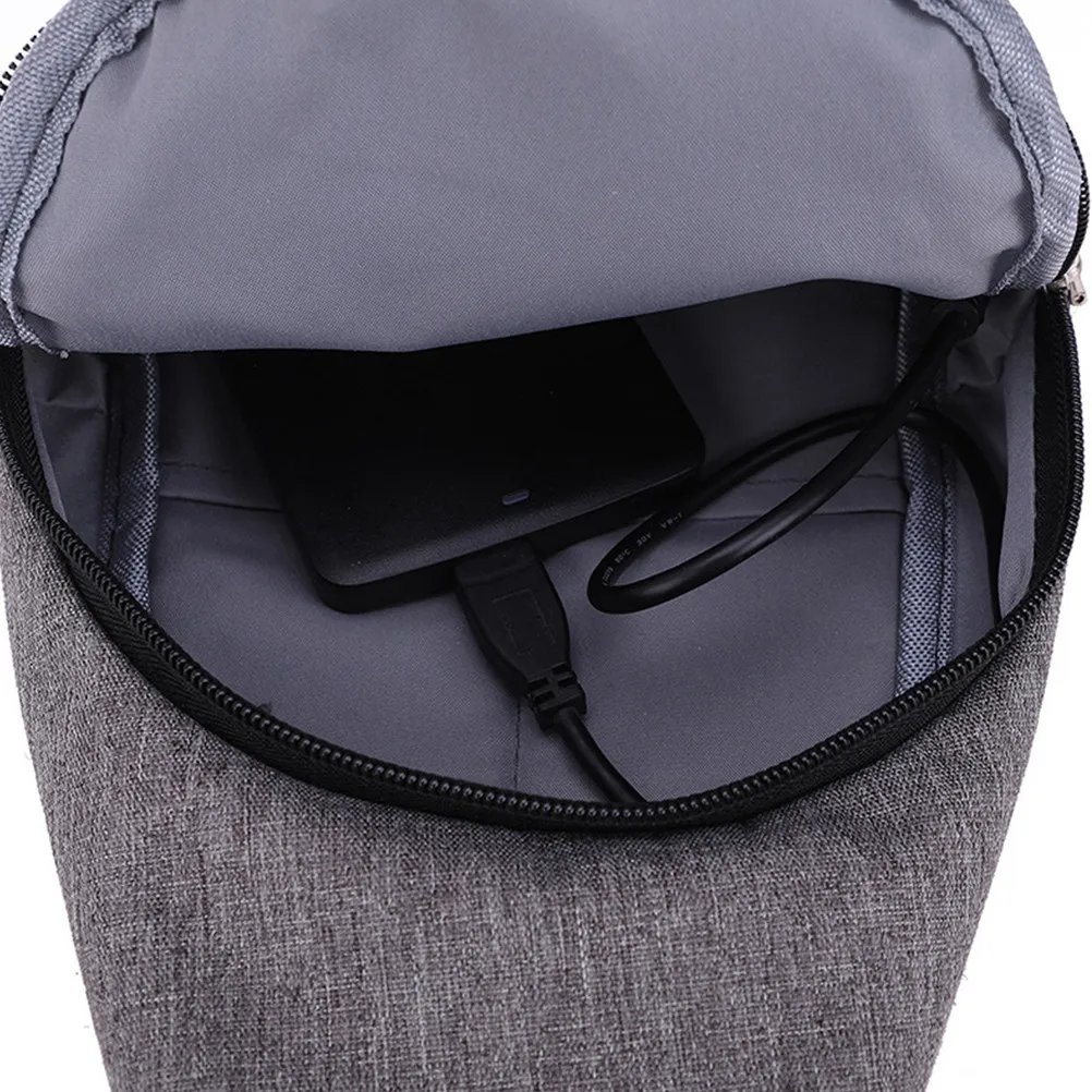 Waterproof Men's Oxford Cloth Adjustable Shoulder Strap Sports Bag Large Capacity Multi-layer Storage Pouch Tablet