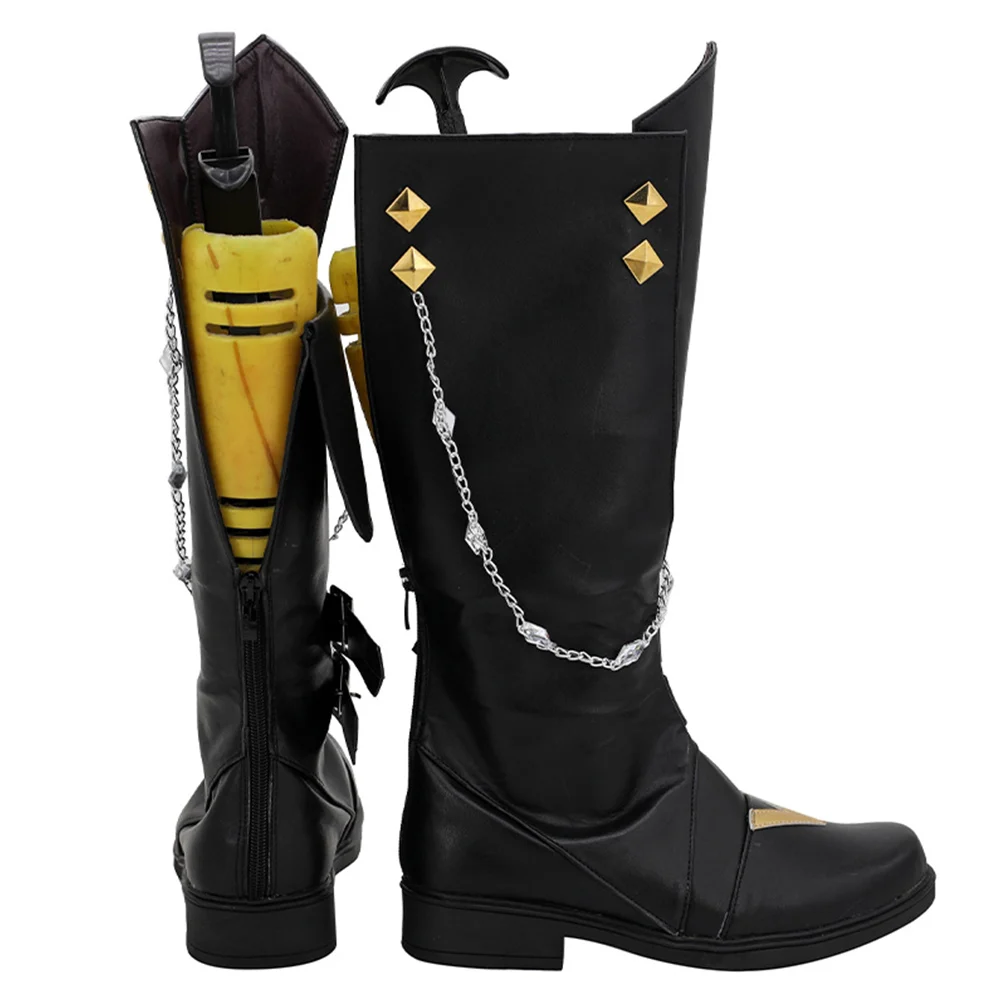 Genshin impacto tartaglia cosplay sapatos botas trajes de halloween acessório feito sob encomenda