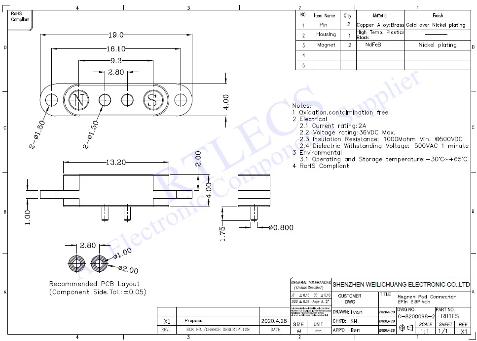 Magnetisches Pogo-Pin USB-C-Kabel Federbelasteter Typ-C 2 4 6 Positionen Steckverbinder Strom- und Datenübertragung für Smartwatch Schönheit & Gesundheit – Detail 11
