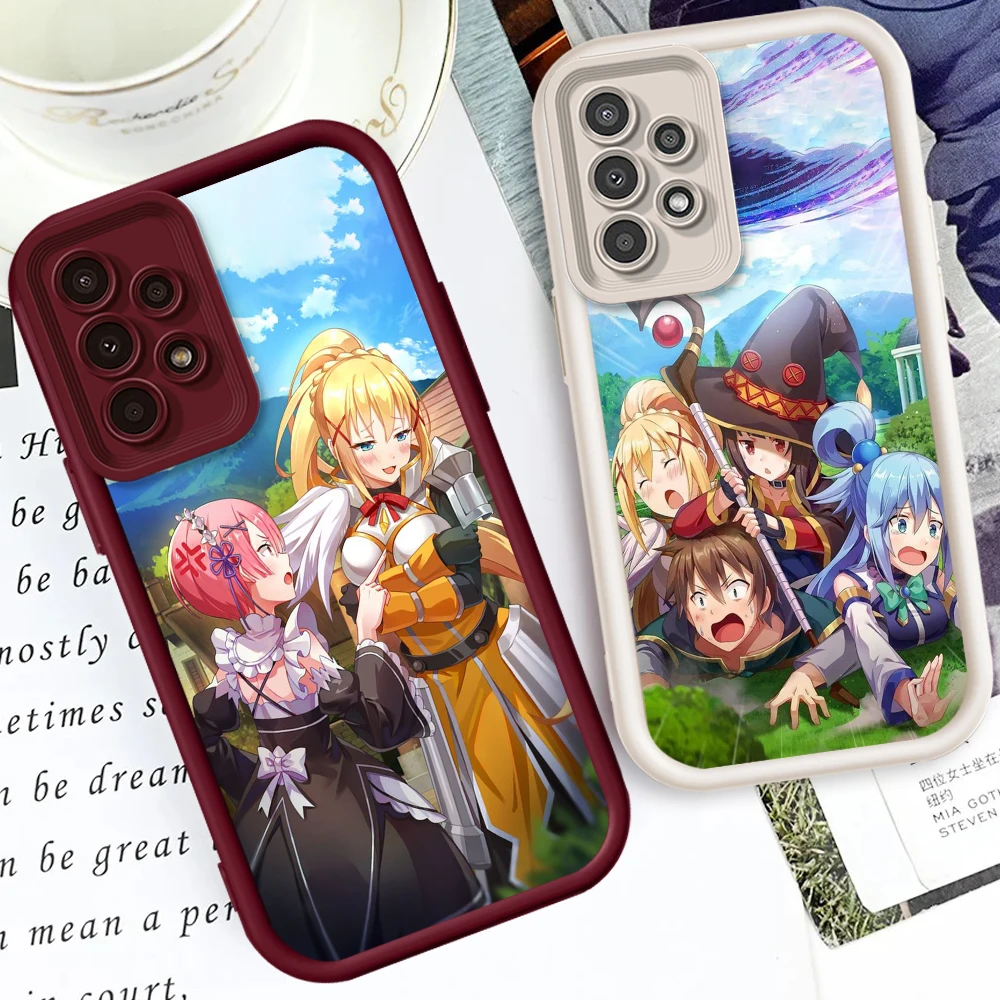 

ReZERO Anime Cartoon Cute For Samsung A73 A71 A54 A53 A52 A51 A33 A32 A21S A14 A13 A12 A03 A04 A05 5G Eye Ladder Soft