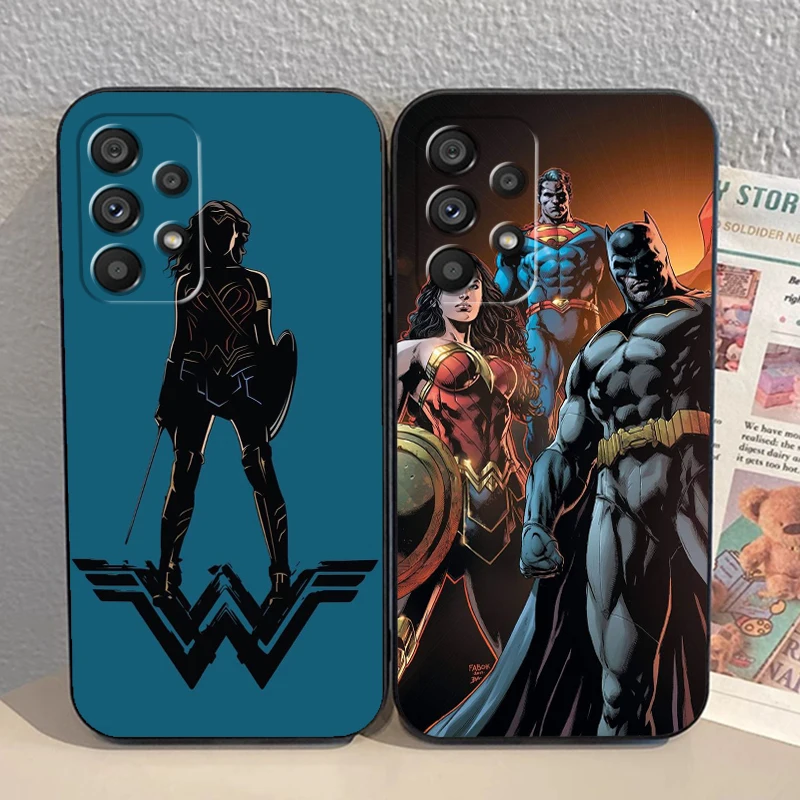 Movie Wonders Womans Hero For Samsung A53 A52 A33 A32 A51 A71 A21S A13 A73 A55 A22 A23 A35 A72 A54 A12 5G Black Soft Phone Case