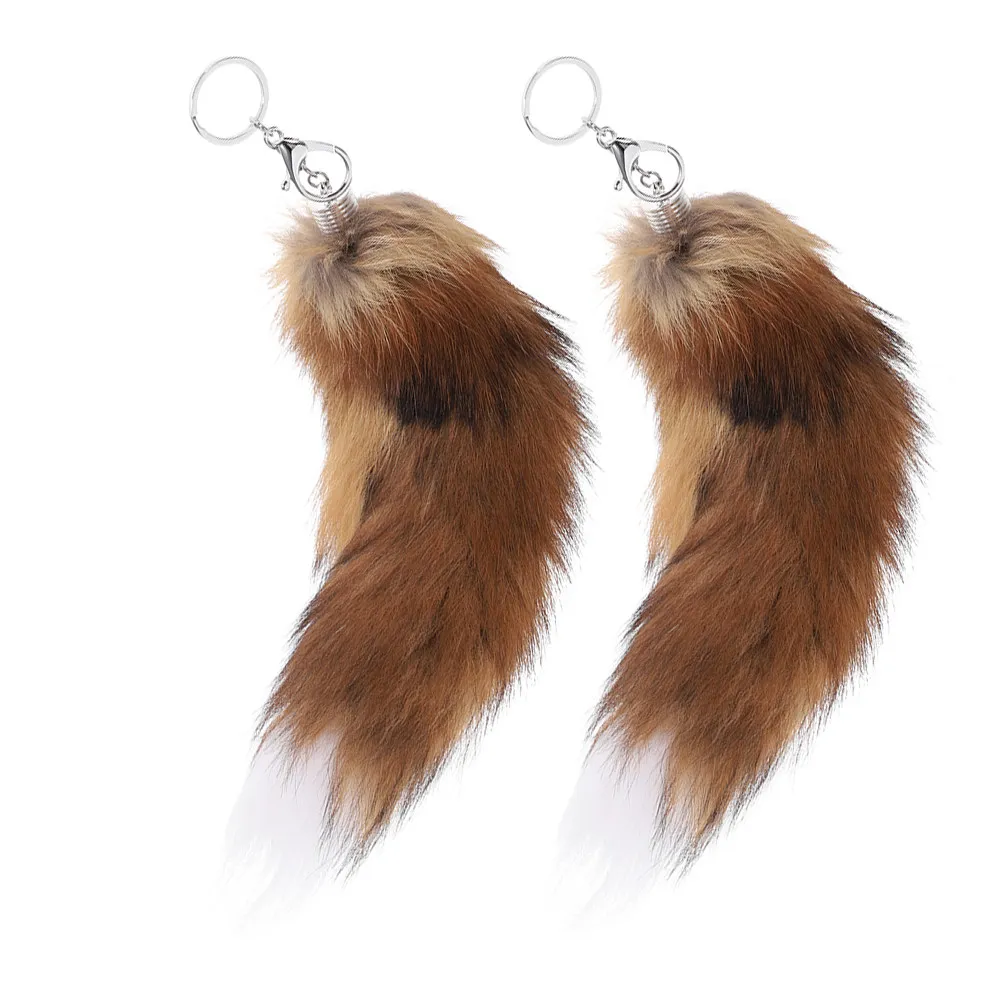 

2Pcs Stylish Fox Design Keychain Perfect Key Ring Decor for Bags Backpacks Car Keys Handbags Purse Charms Gift for Women Girls