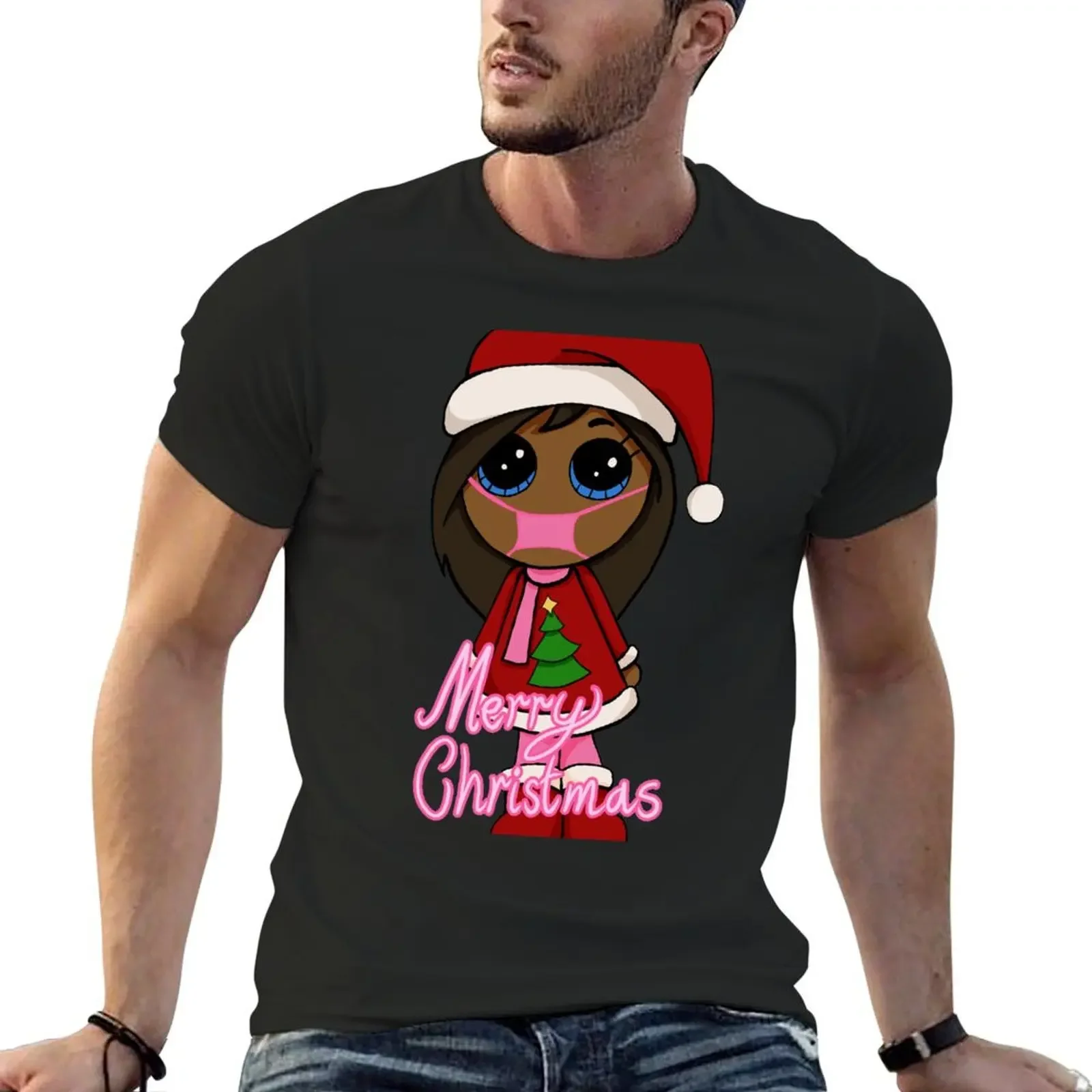 

Merry Christmas Girl T-Shirt blue archive sublime vintage t shirts mens graphic t-shirts anime