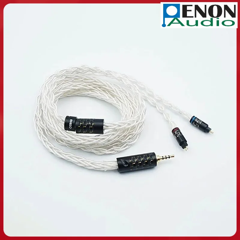 Penon OS849 Single Crystal Copper Silver-plated HiFi MMCX/2Pin 0.78mm Audiophile Earphone Replacement Cable IEM Upgrade Cable