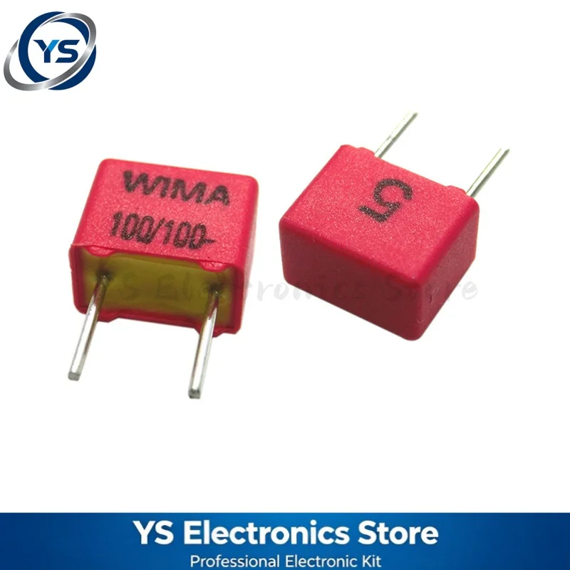 5pcs/lot Germany WIMA FKP2 P5 RED Film Capacitor Hi-Fi Audio 63V 100V 630V 1000V 47PF 220PF 330PF 470PF 100PF 1000PF 2200PF 5MM