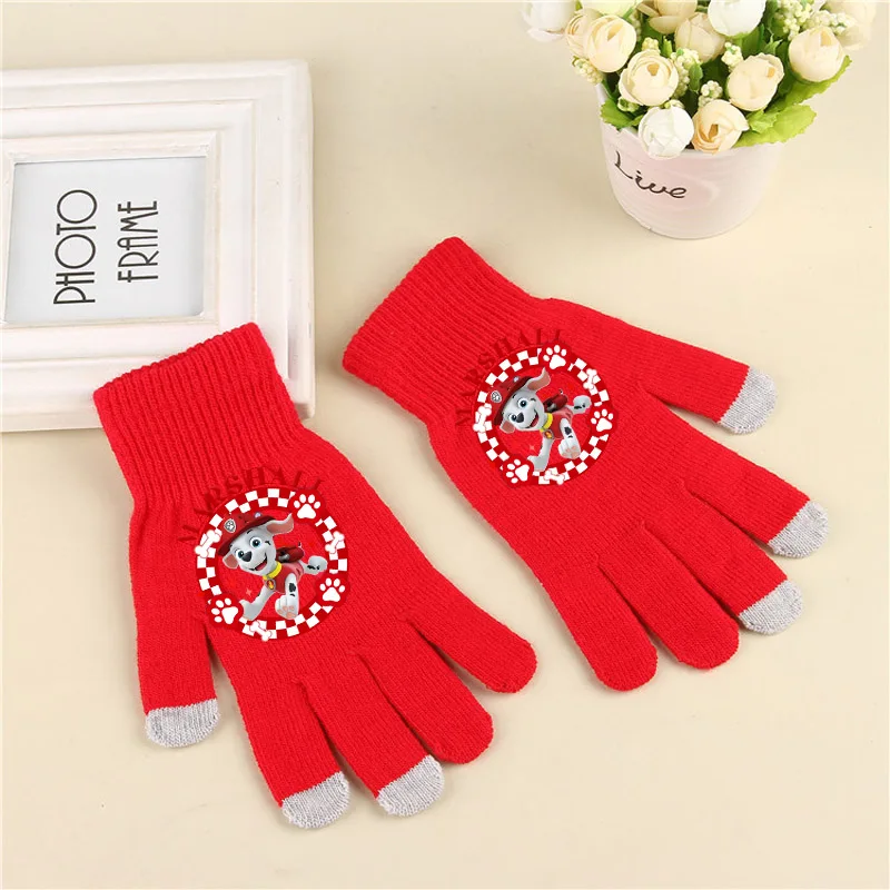 2025 باو باترول قفازات الكرتون عيد الميلاد تشيس سكاي طباعة لمس قفاز Kawaii الشتاء في الهواء الطلق الملحقات الحرارية هدايا عيد الميلاد #5