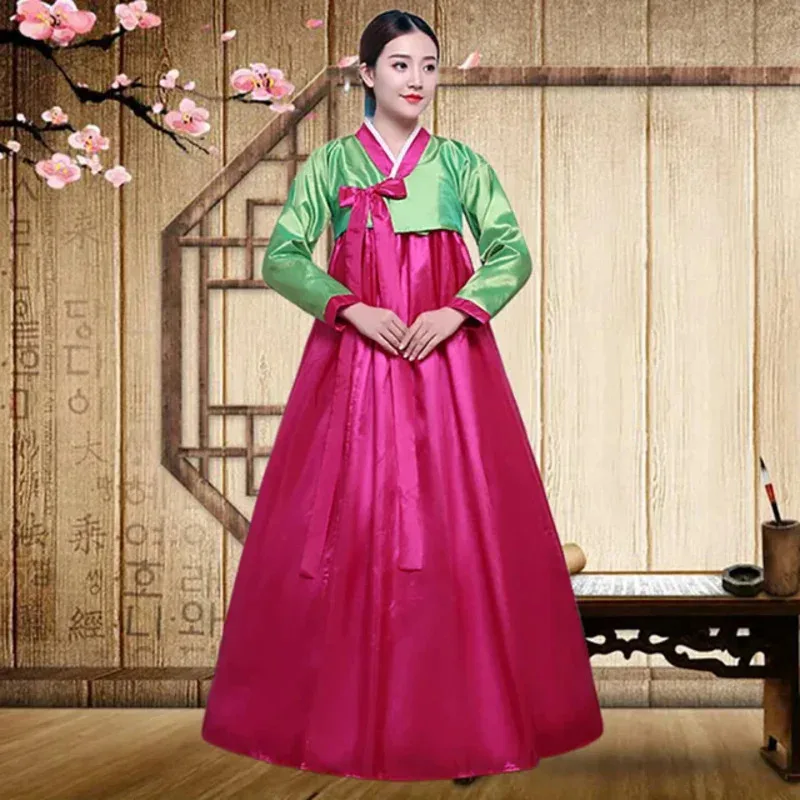 Traditional Korean Clothing Hanbok Dress for Women Ancient Palace Robe V-neck National Performance Kimono Yukata Asien Style