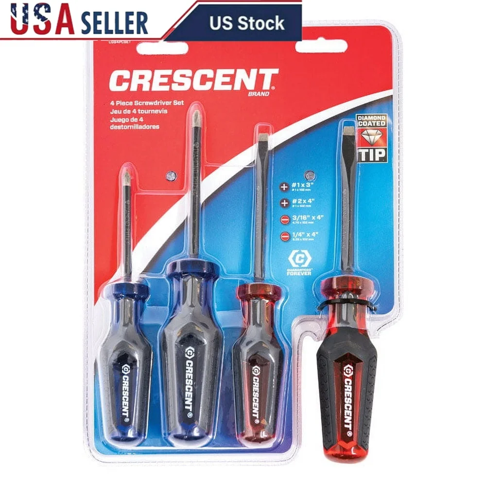 

Набор отверток из 4 предметов PH SL DMND, ручки из ацетата, вращение на 360 градусов, различная длина, идеальные ручные электроинструменты