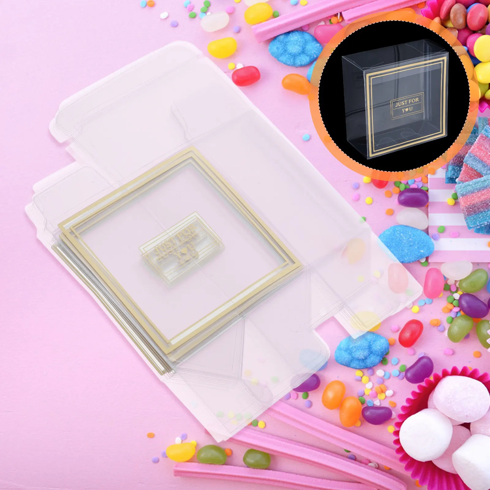 12 Cajas Transparentes Multifuncionales para Regalos, Cajas de Embalaje Transparentes para Dulces, Galletas, Cupcakes, Chocolates, Golosinas para Fiestas, al por Mayor