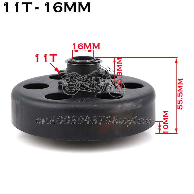 1Pcs 16mm 11T Centrifugal Automatic Clutch 11 Tooth 35# Chain For GO Kart Fun ATV Karting Minibike engine Accessories Modified