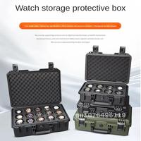 2/6/8/16/20 Slot Plastic Watch Box Safety Equipment Case Portable Tool Box Impact Resistant Case With Foam For Watches Storage