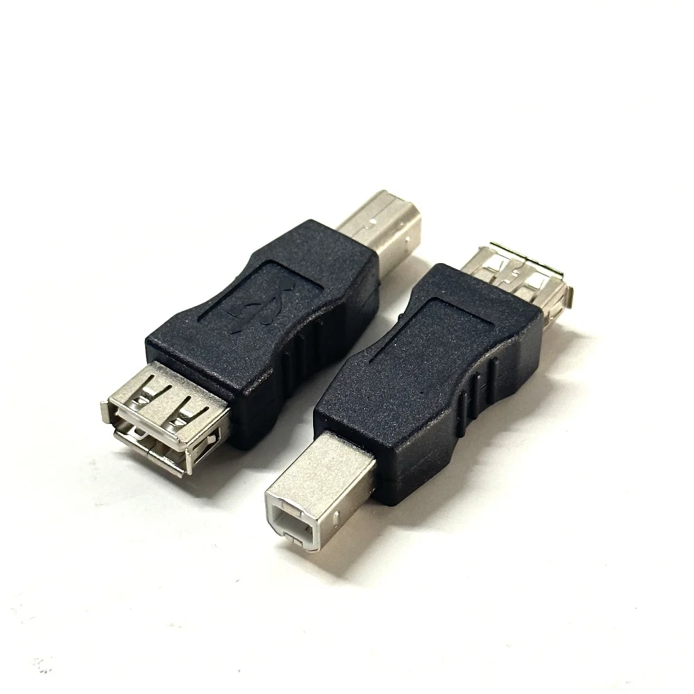 High Speed USB 2.0 Type A Female To Type B Male USB Printer Scanner Adapter Data Sync Coupler Converter Connector