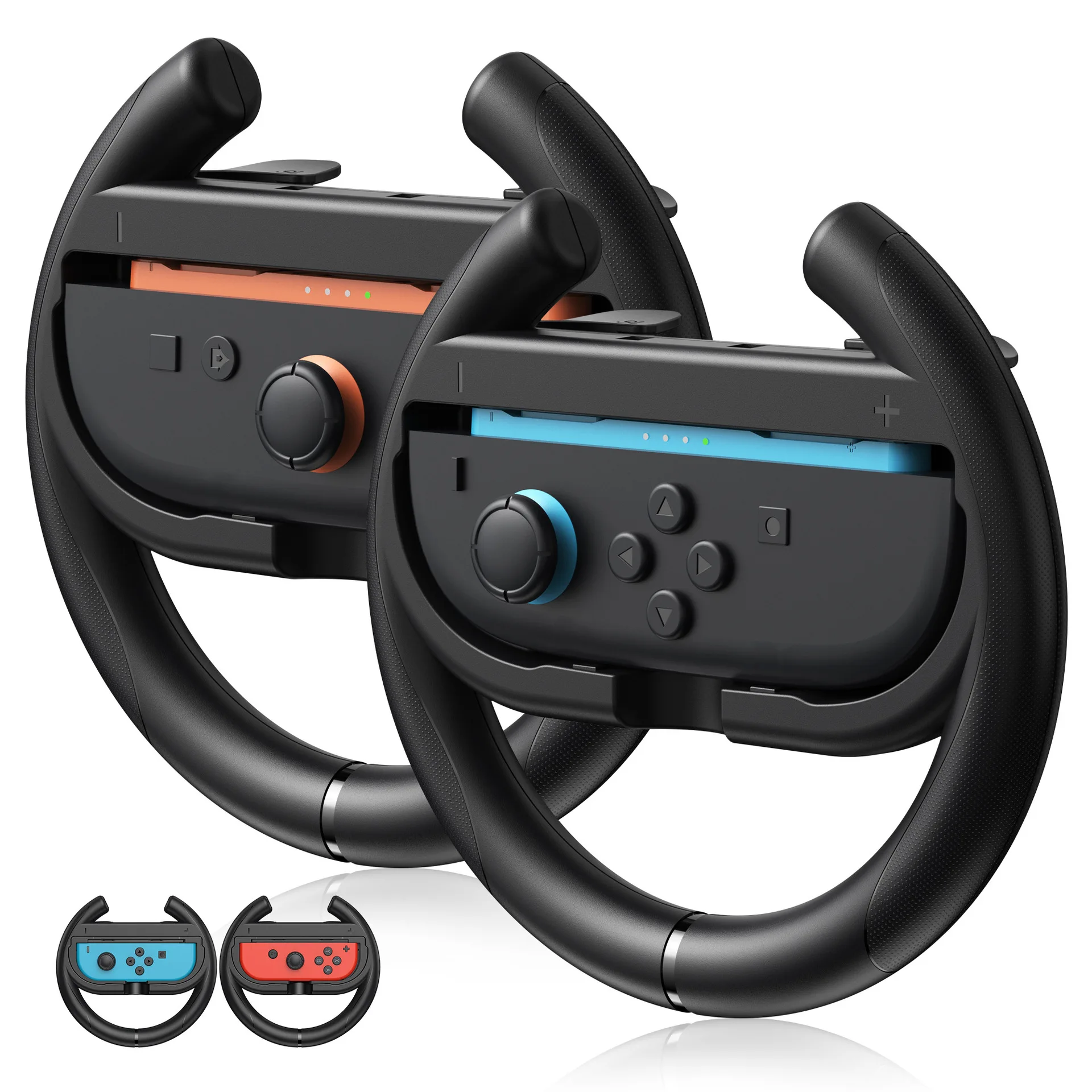 

Steering Wheel for Nintendo Switch 2 Joy-Cons 2PCS Racing Wheel for Mario Kart 9/8 Deluxe Ergonomic Joycon Controller Accessory