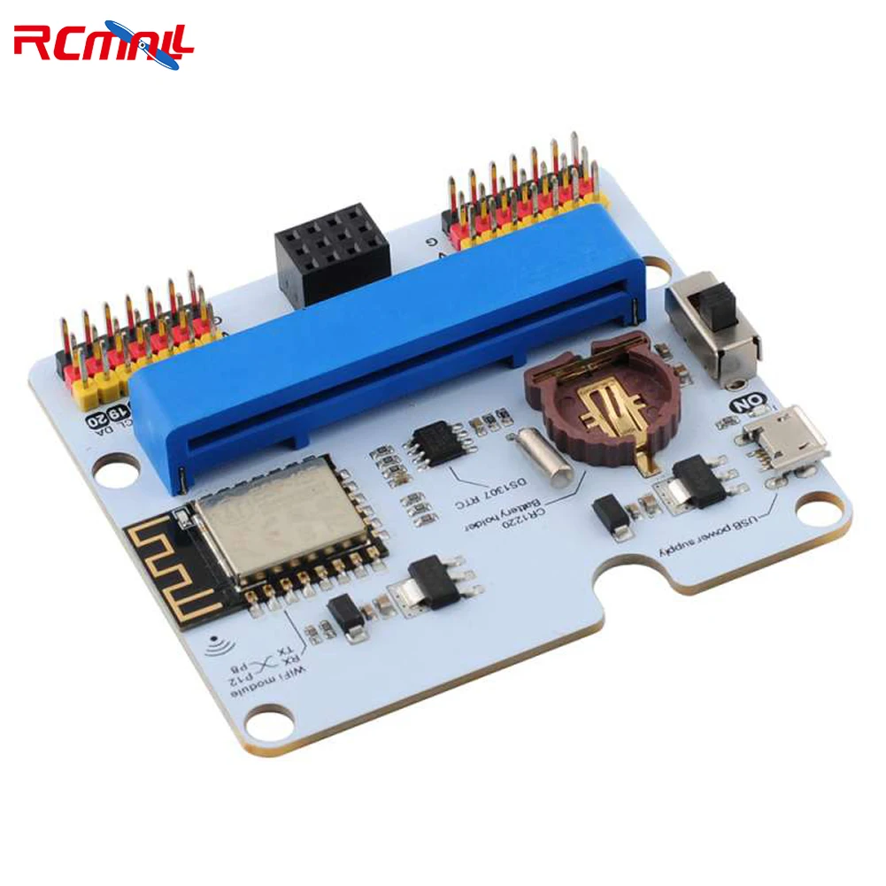 IOT:bit Internet WIFI Extension Board For micro:bit ESP8266 WiFi/Buzzer/RTC Module Support Makecode Micropython JavaScript