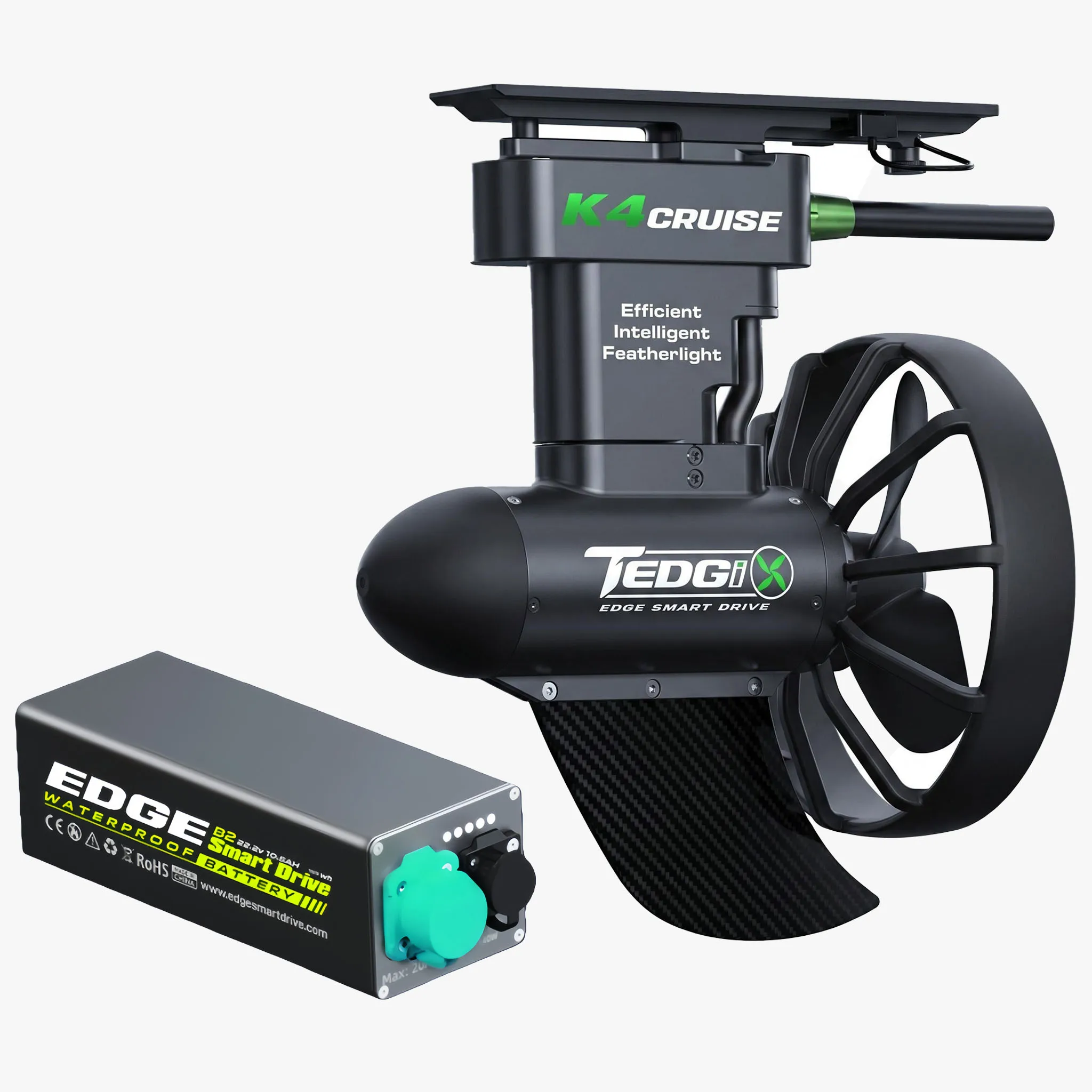 

Camolech K4c 400W Brushless Motor Kit (Kayak/SUP) - 20LBs Thrust, Bluetooth Remote, Cruise Ctrl, Lightweight