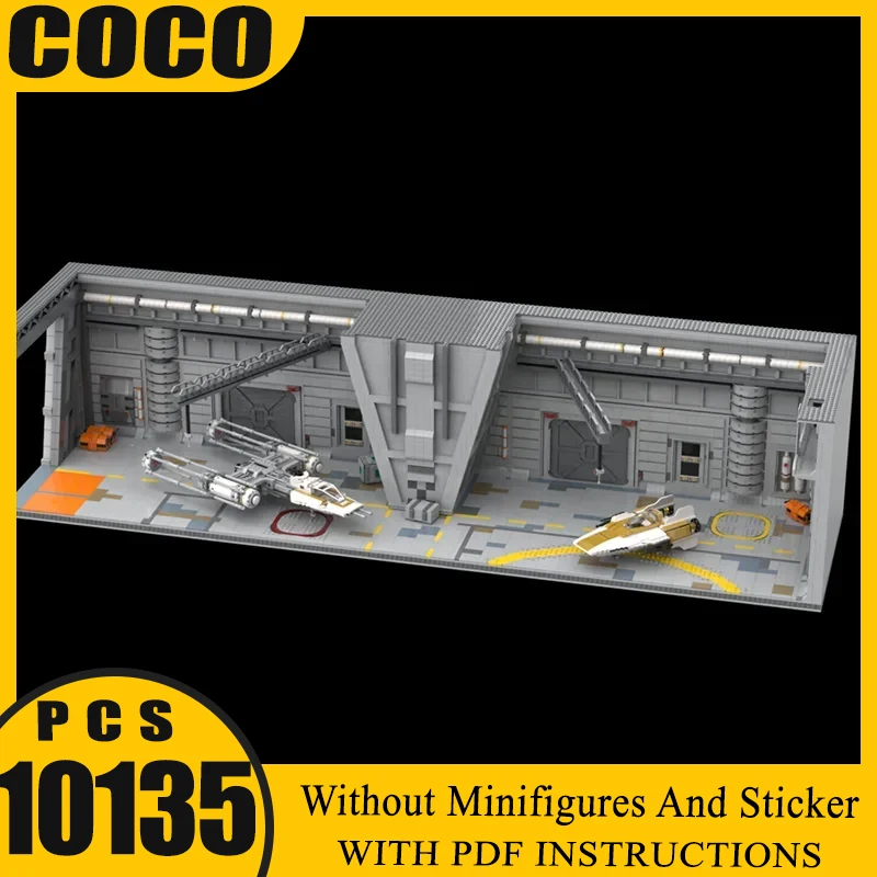 

Popular Star Model Moc Building Blocks Rebels Hangar Model Technology Brick DIY Assembly Construction Toy Holiday Gifts