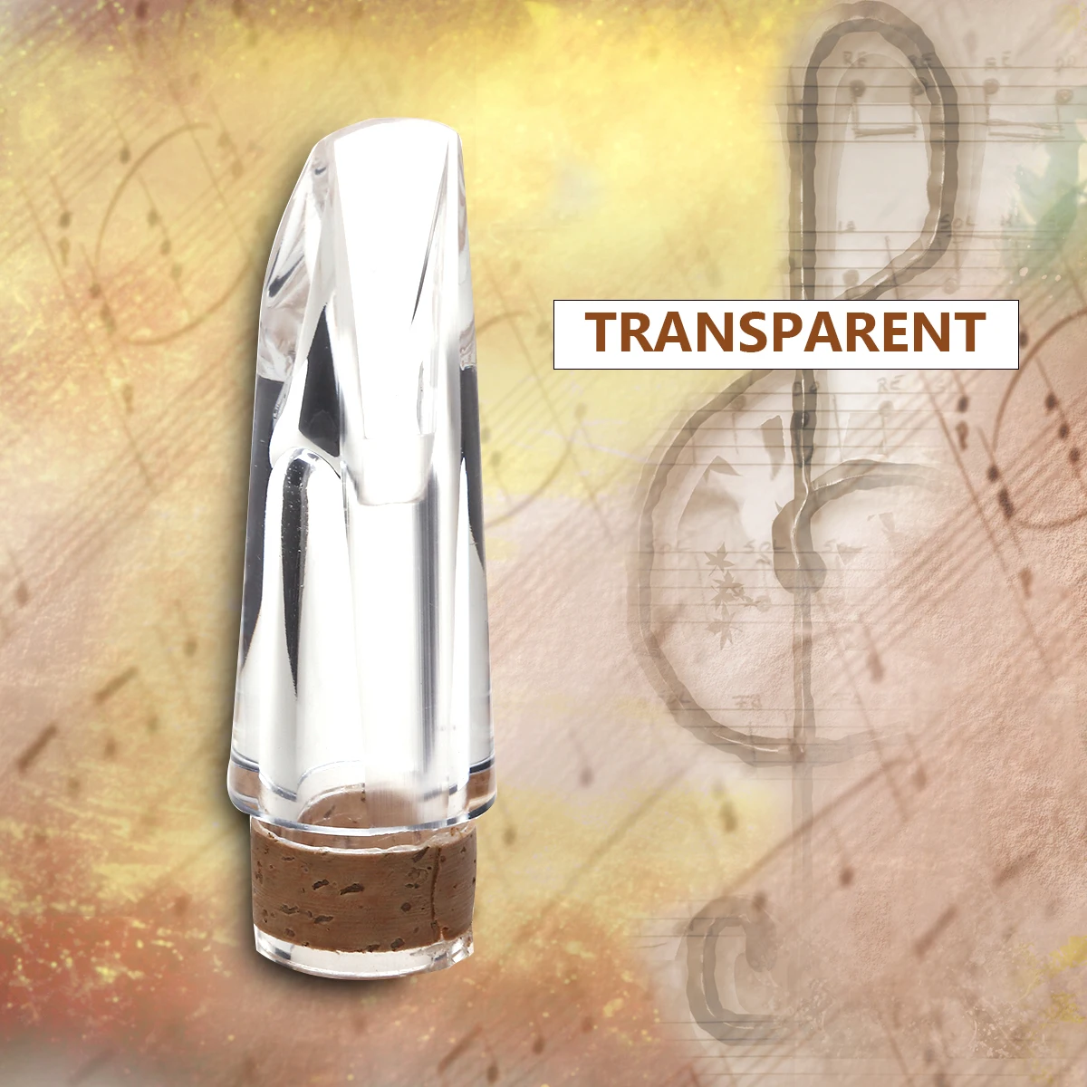 

Professional Clarinet Mouthpiece Transparent Durable Abs Plastic 90X25Mm 15Mm Hole High Quality Affordable Sound Rubber Metal