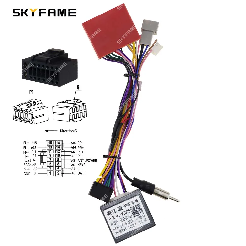 SKYFAME سيارة 16pin الأسلاك تسخير محول Canbus صندوق فك لمازدا 3/5/6/8 CX-7 CX-9 RP5-MZ-002 RZ-MZD05 G-MZD-RZ-55