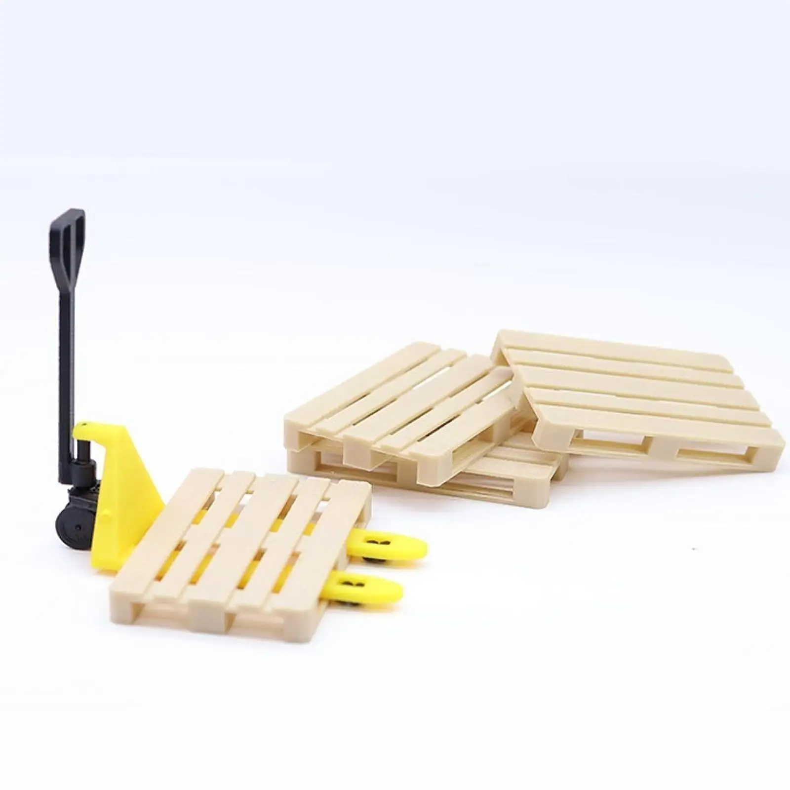 

1/12 Dollhouse Miniature Forklift and Pallet Play Projects Crafts Vehicle Model Miniature Traffic Toy for Sandtable Decor