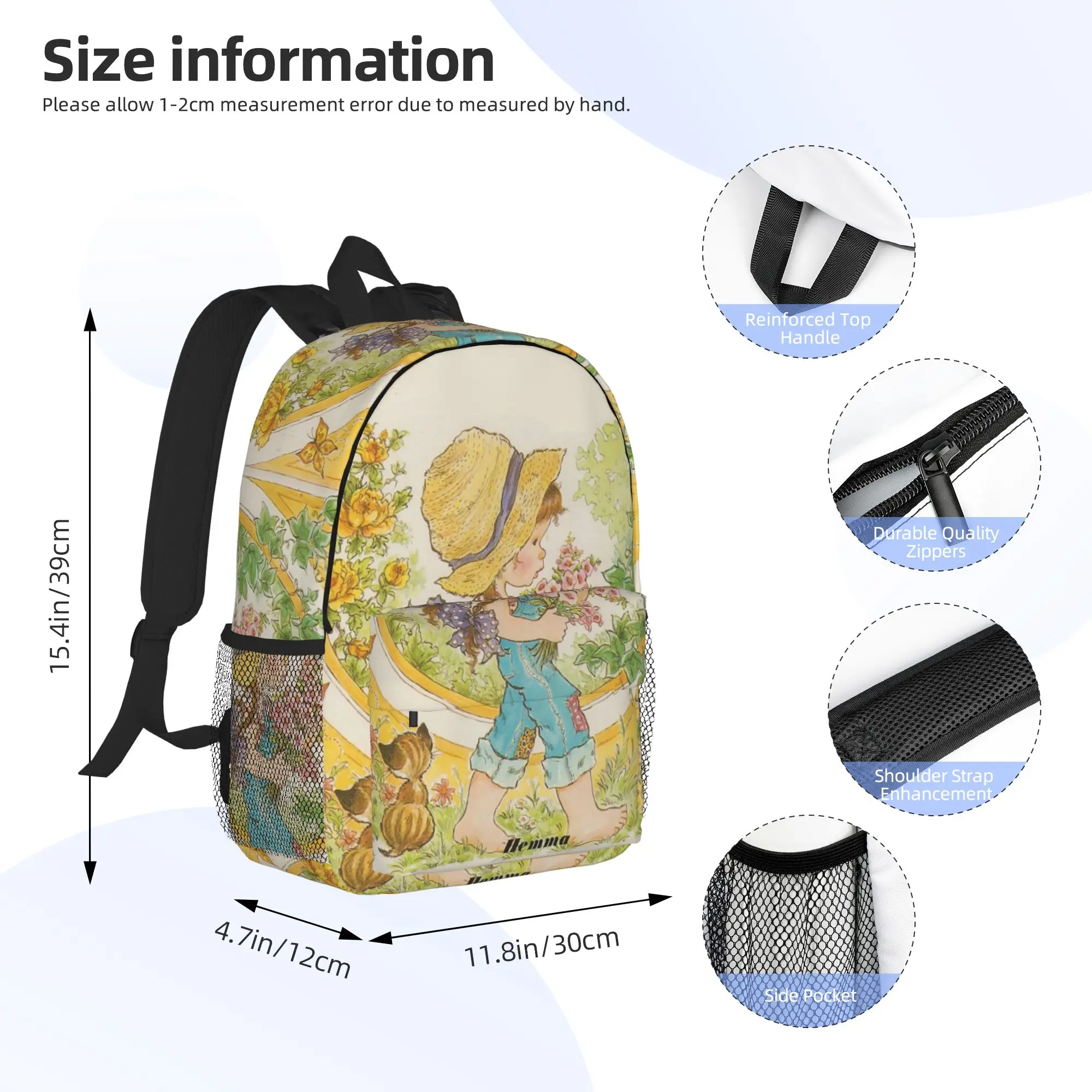 Sarah Kay Girl Backpack Hot Sale Daypack Large Capacity Boys Girls BookBag Shoulder Bags for Men Women School Bag