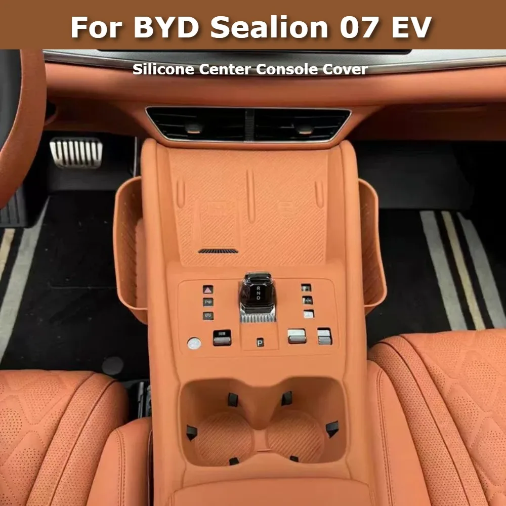 

For BYD Sealion 07 EV Sea Lion 07 Center Console Silicone Full Coverage Protection Mat Wireless Charger Pad Dashboard Cover