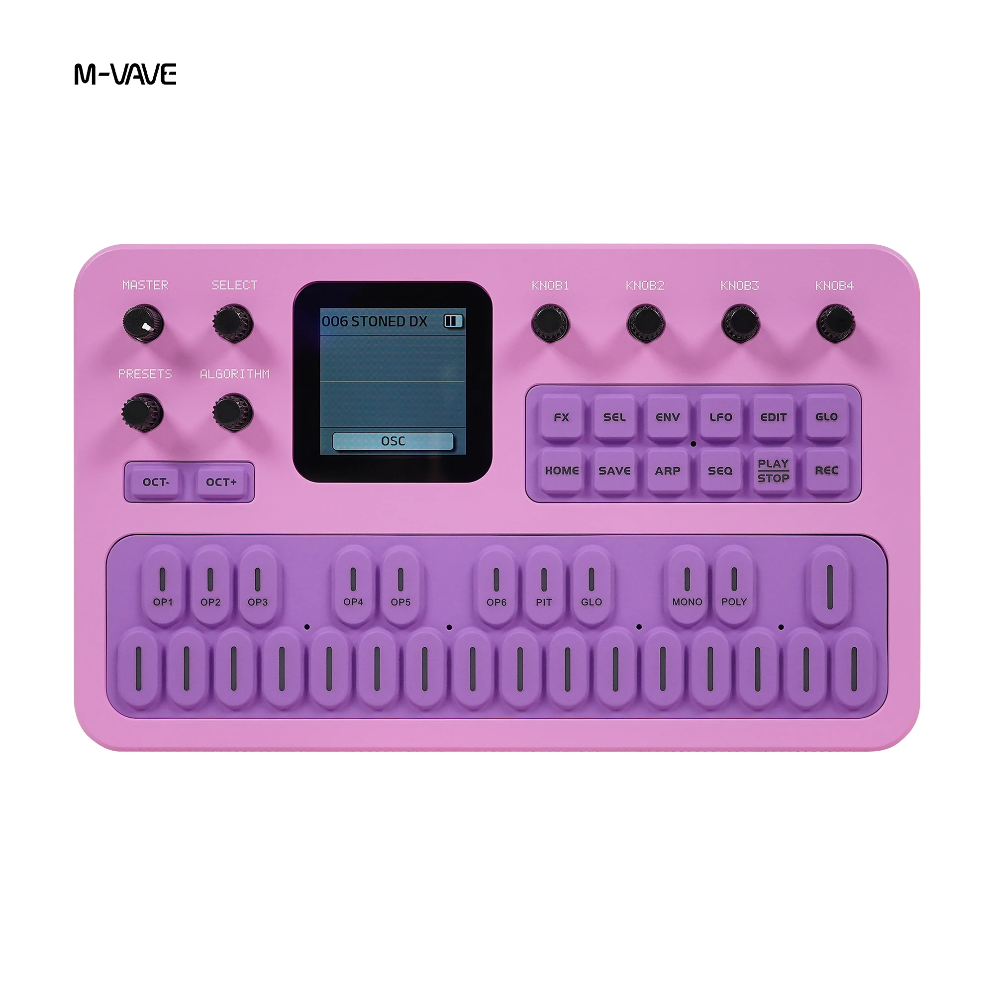 M-VAVE FM-1 FM Synthesizer Handheld Portable Sound Source 128 Presets Built-in Speaker Rechargeable Battery Music Keyboard image 3