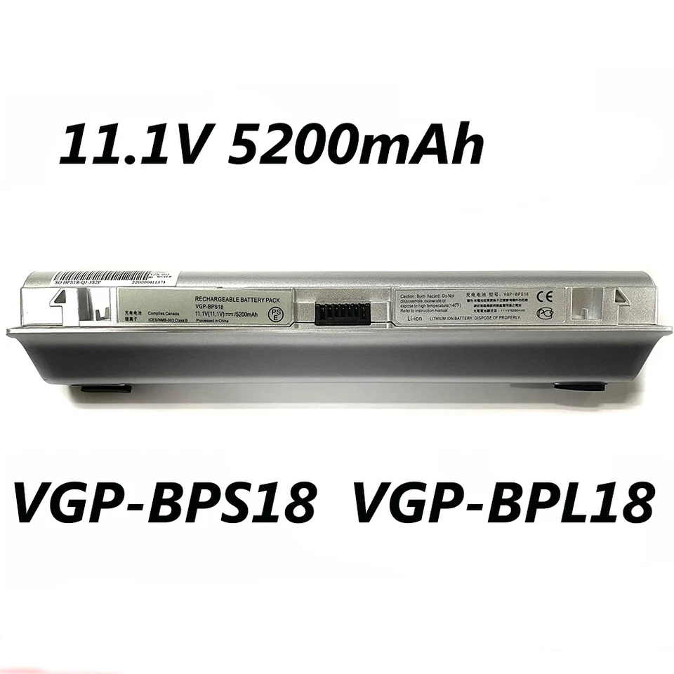Sony VGP-BPS18 バッテリー VGP-BPS18 VGP-BPL18 BPL18 BPS18 11.1V 5200mAh 57Wh Battery For