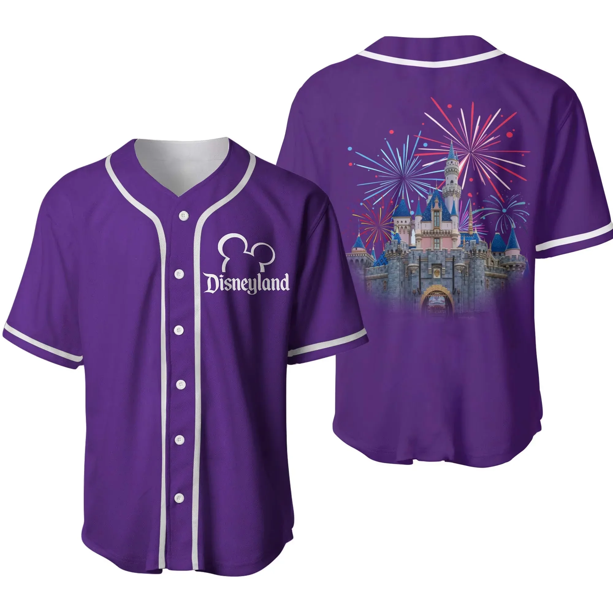 Disneyland Magic Kingdom Est 1955 Baseball Jersey Disney Baseball Jerseys Casual Sweatshirts Mens Womens Tops