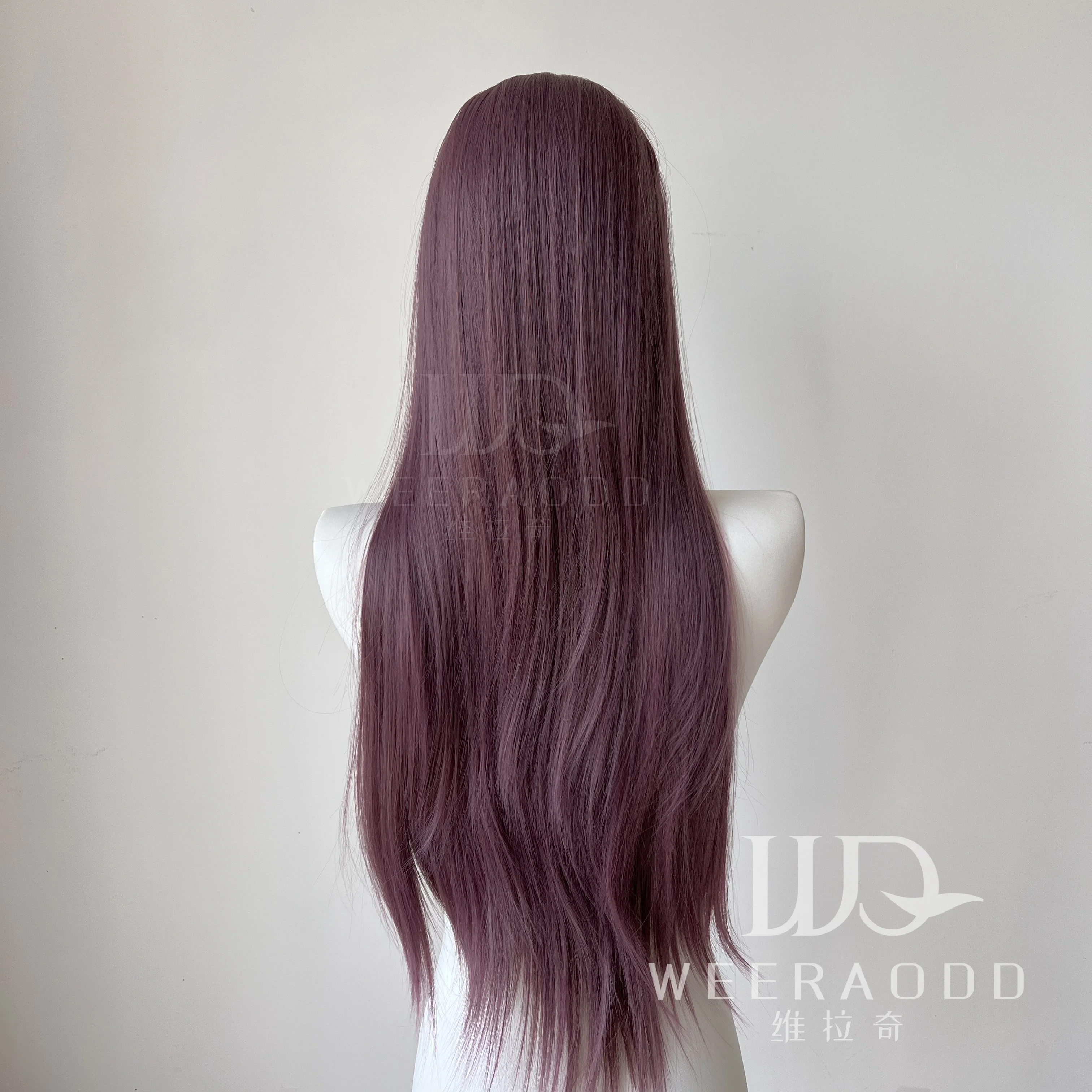 Пепельно-фиолетовый парик спереди, длинный прямой 13*4 для женщин, термостойкое волокно для косплея с высококачественными синтетическими париками 26 дюймов