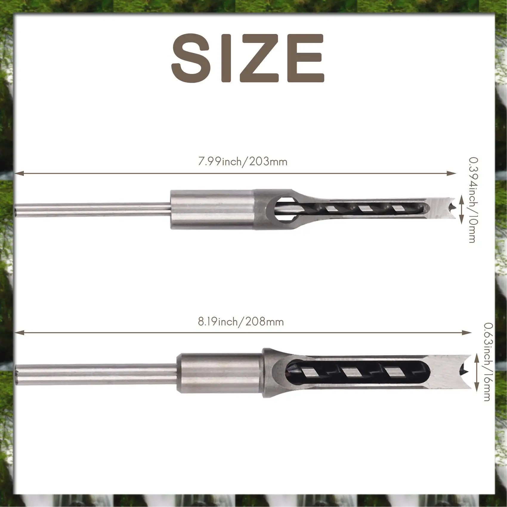 

The New 10Mm/16Mm Square Hole Mortiser Drill Bit Mortising Chisel Woodworking Electric Drill Tools