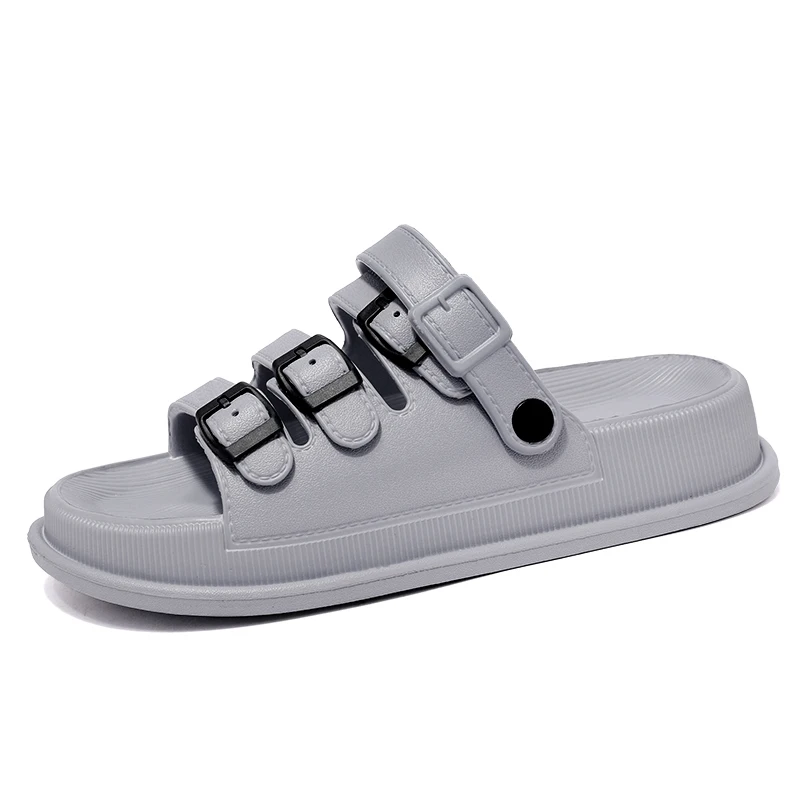 Mens Flat Sandals Platform Thick Soles 4.5cm Summer Beach Shoes Casual Style Sandalias Hombre Sandles Sandale Homme