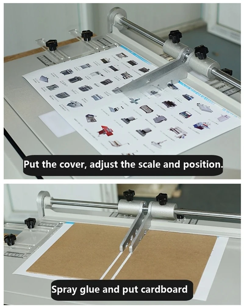 Hardcover Bookcover Machine DC-100L A4 Format Hardcover Book Label Book Photo Album Menu Hardcover Book Cover Machine